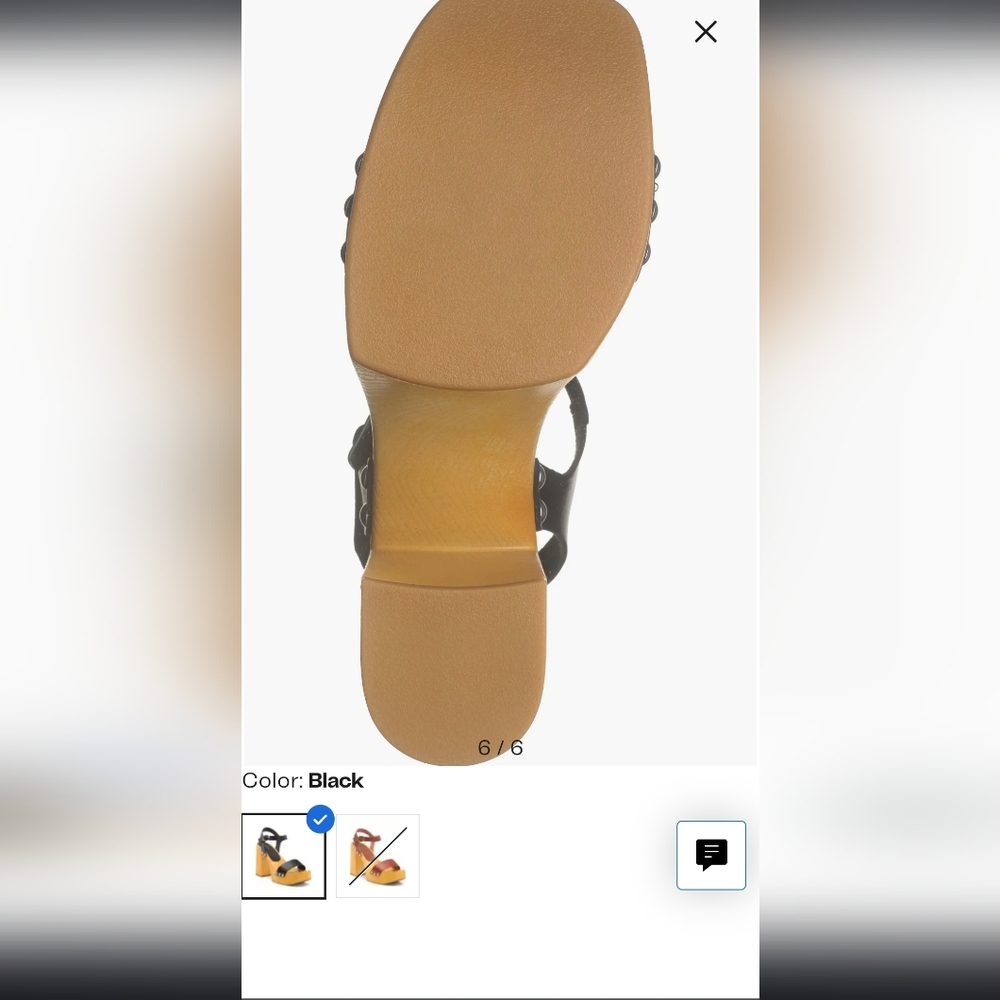 Stylish Black and Tan Wedge Sandals - Picture 4 of 7